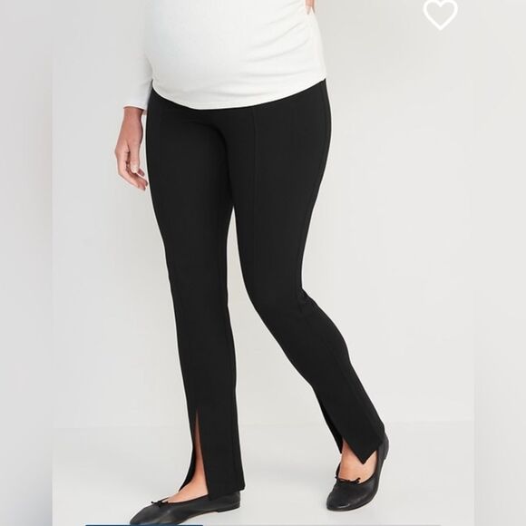 Old Navy Active Maternity Leggings full panel Stevie flare split hem pants large - Picture 1 of 9